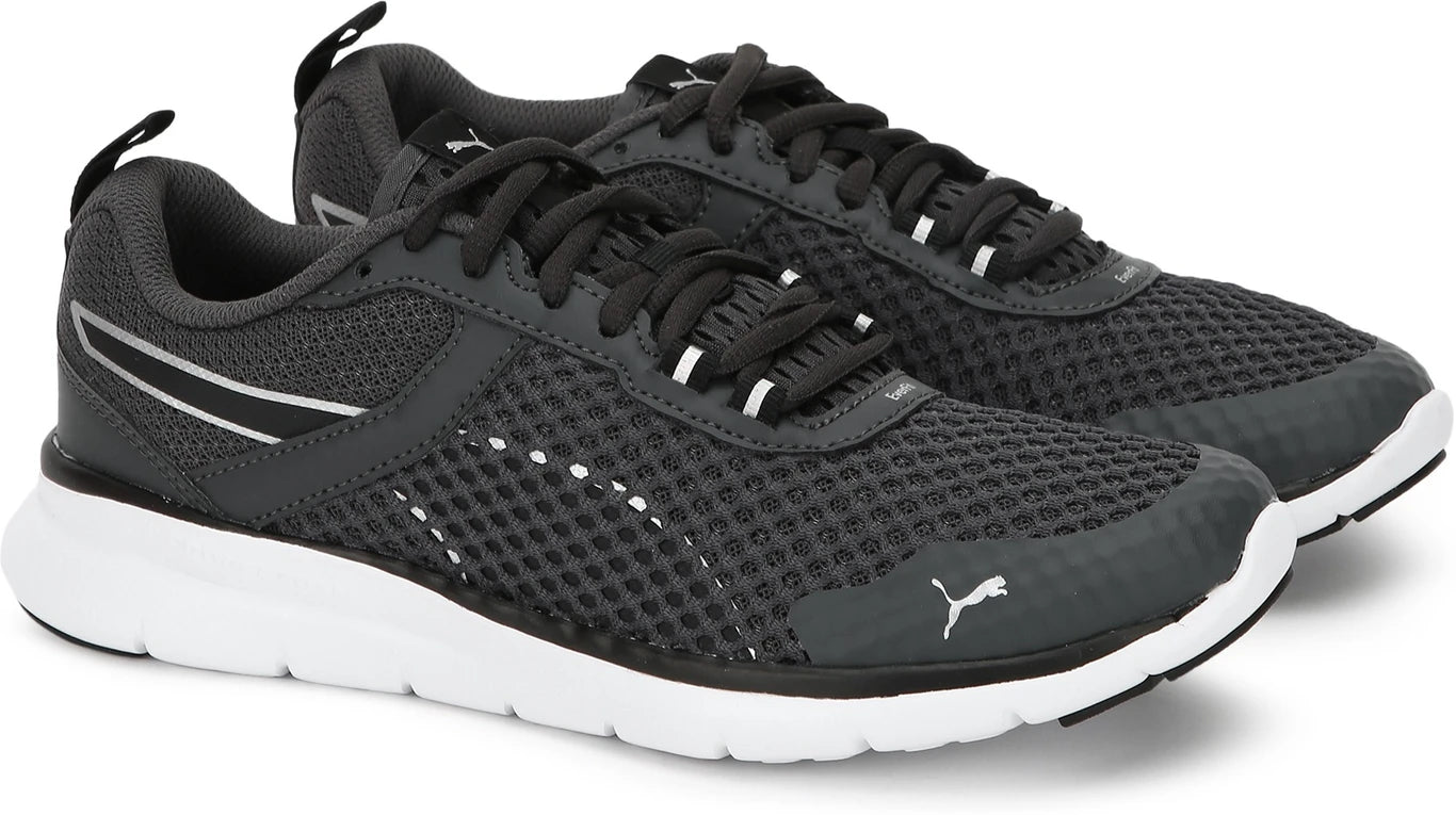 PUMA Flex Essential Pro Running Shoes For Men (Dark Shadow-Black , 3 UK )