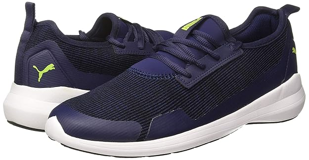 Puma Men's Stride Evo Peacoat-Limepunch Sneaker UK-10 (37131005)