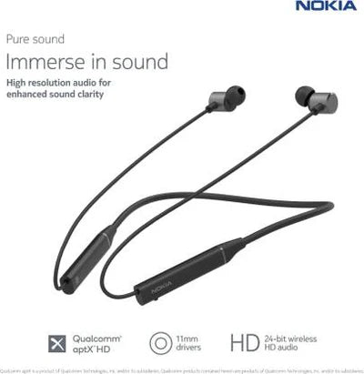Nokia T2000 Rapid Charge Neckband Bluetooth Headset (Midnight Black)