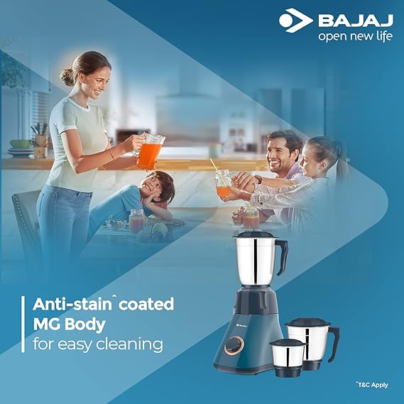 BAJAJ SPLENDORA MIXER GRINDER BLUE/COPPER