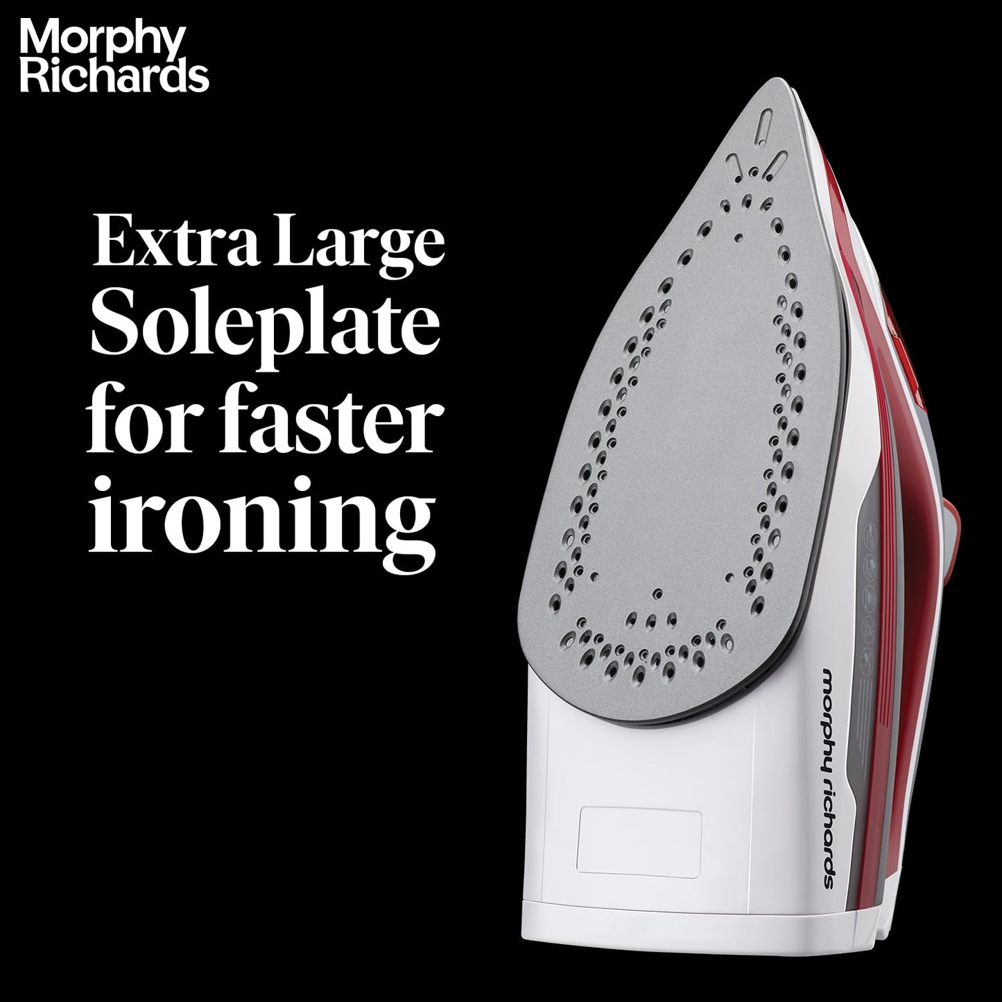 MORPHY RICHARDS ULTRA GLIDE 1600W RED GREY STEAM IRON