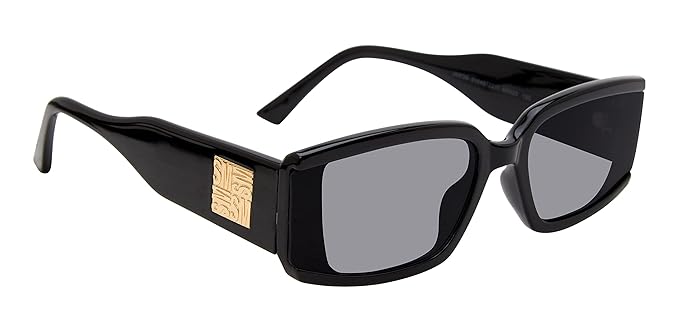 Steve Madden Unisex UV Protected Grey Lens Polycarbonate Rectangular Sunglasses - 16426949410 (X17258)