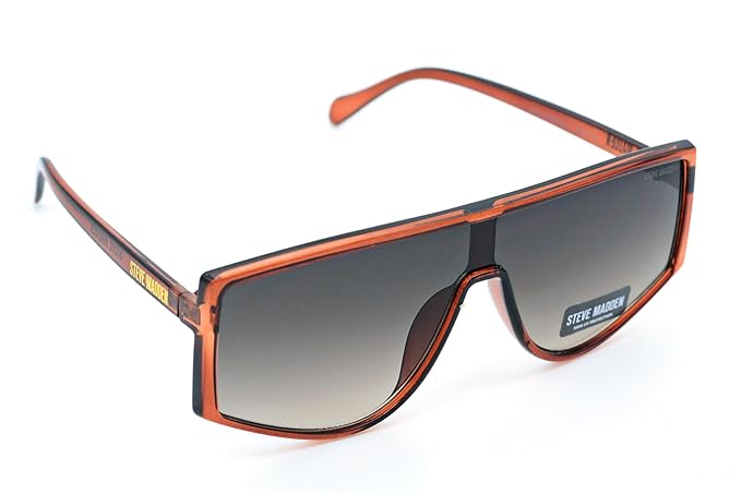 Steve Madden Unisex UV Protected Grey Lens Polycarbonate Square Sunglasses - 16426945535 (X17106)