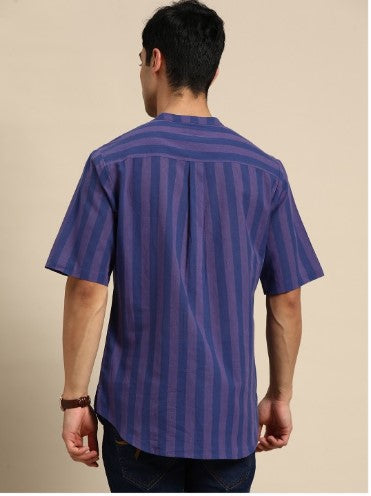 Anouk X Kaamkaaj Men Pure Cotton Striped Short Kurta (size-38)