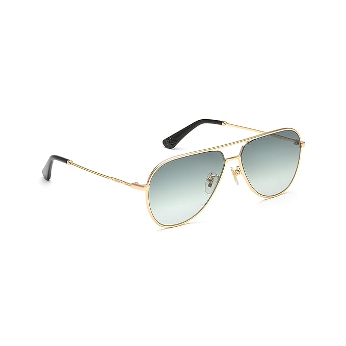 Police Eyewear | Green Gradient Lens Aviator Sunglass | Full Rim | Shiny Gold Frame With 100% U.V. Protection | Men Sunglasses | Large Size | SPL359A