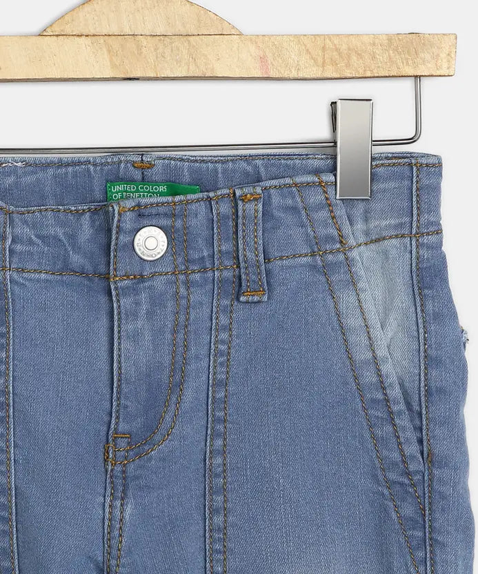 United Colors of Benetton  Baby Boys Regular Mid Rise Light Blue Jeans (Size-26)