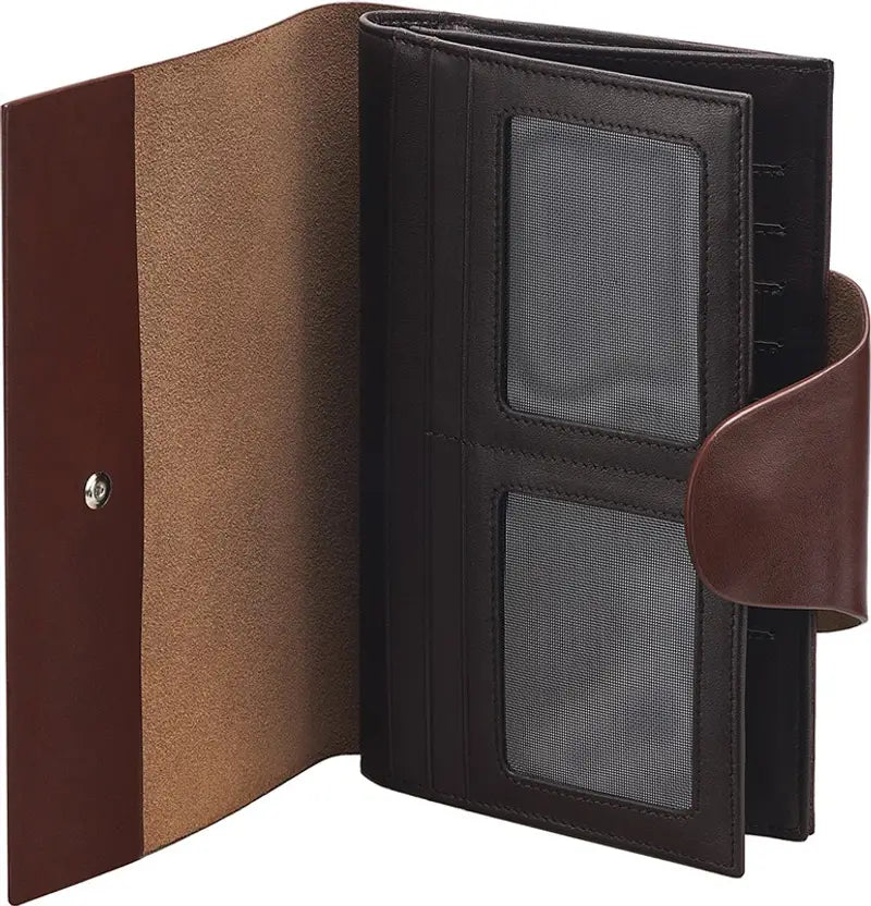 Rohit Bal Men Brown Genuine Leather Wallet - Mini (9 Card Slots)