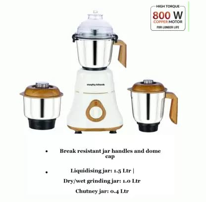 MORPHY RICHARDS BRUT XTRA MIXER GRINDER 800W BLACK & GOLD