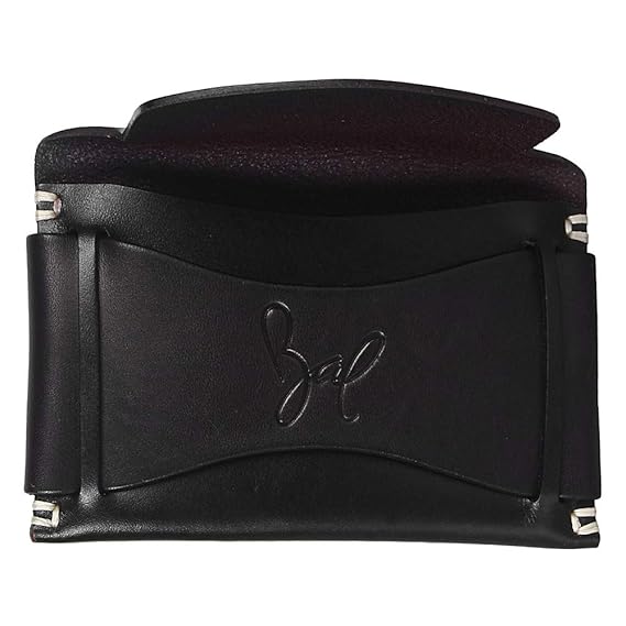 ROHIT BAL Modern Men's Leather Wallet with Card Holder and Currency Compartments, Black