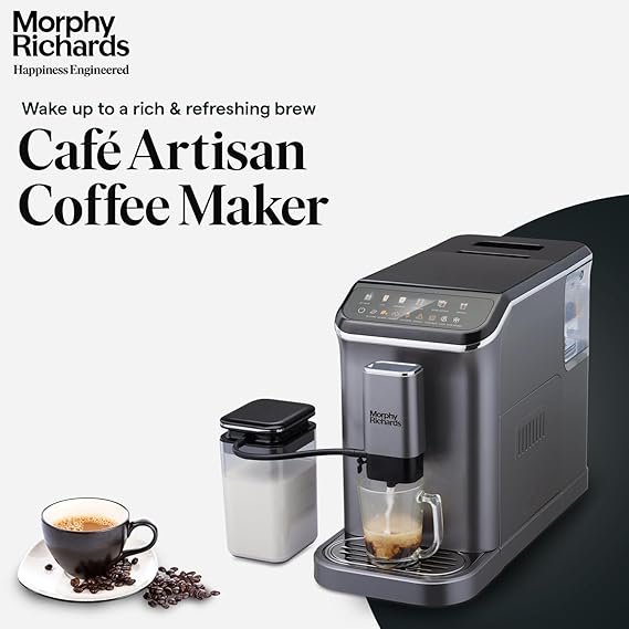 MORPHY RICHARDS CAFE ARTISAN COFFEE MAKER 1350W CHROME SILVER