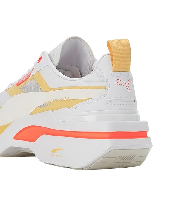 Puma Womens Kosmo Rider WNS White-Neon Sun Sneaker - 4 UK (38311310)