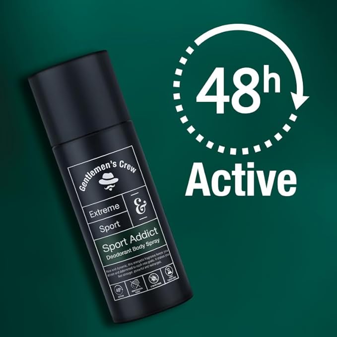 Gentlemen's Crew Sports Addict Deodorant Body Spray, 150ml| Pack of 1