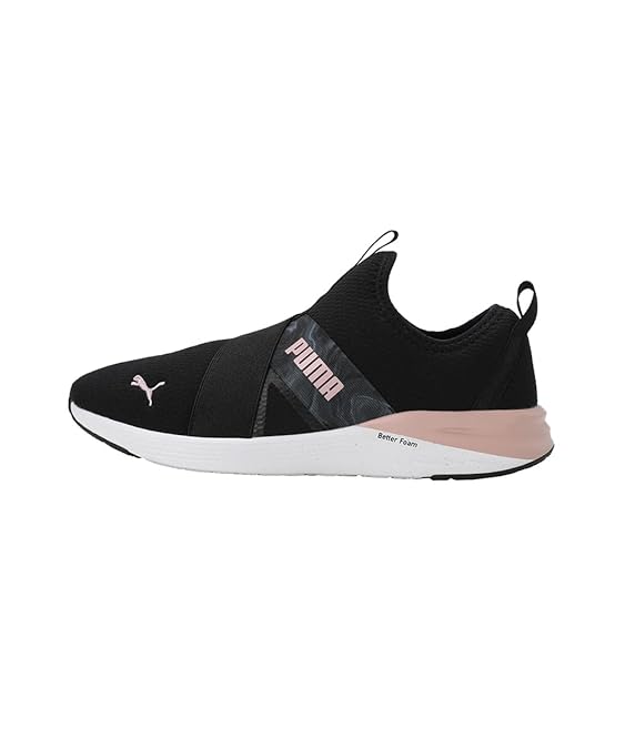 Puma Women Better Foam PRL Slip Marb Wn Running Shoe ( Black-Future Pink-White, 4 UK )