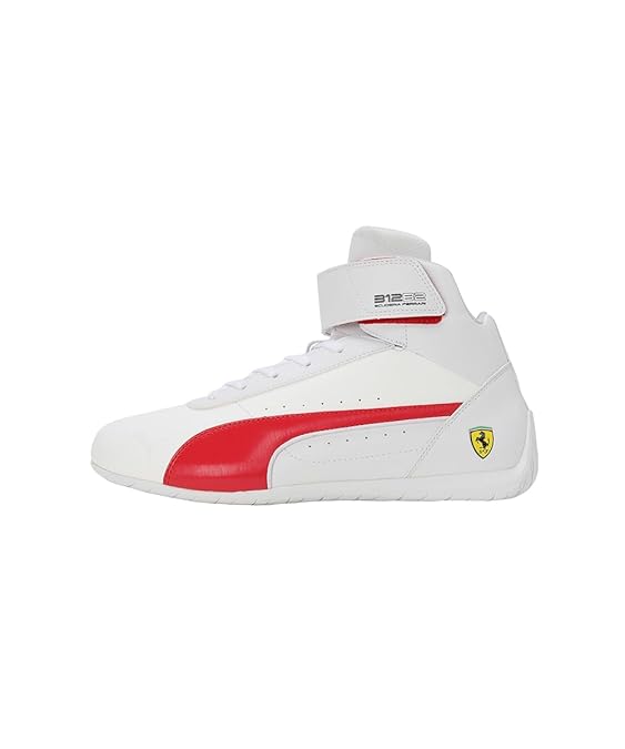 Puma Unisex Adult Ferrari Neo Cat Mid Sneaker ( White-Rosso Corsa , 6 )