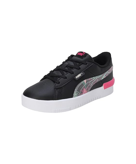Puma Girls Jada Vacay Queen Ps Sneaker ( Black-Glowing Pink-Gold-White , 2 UK )