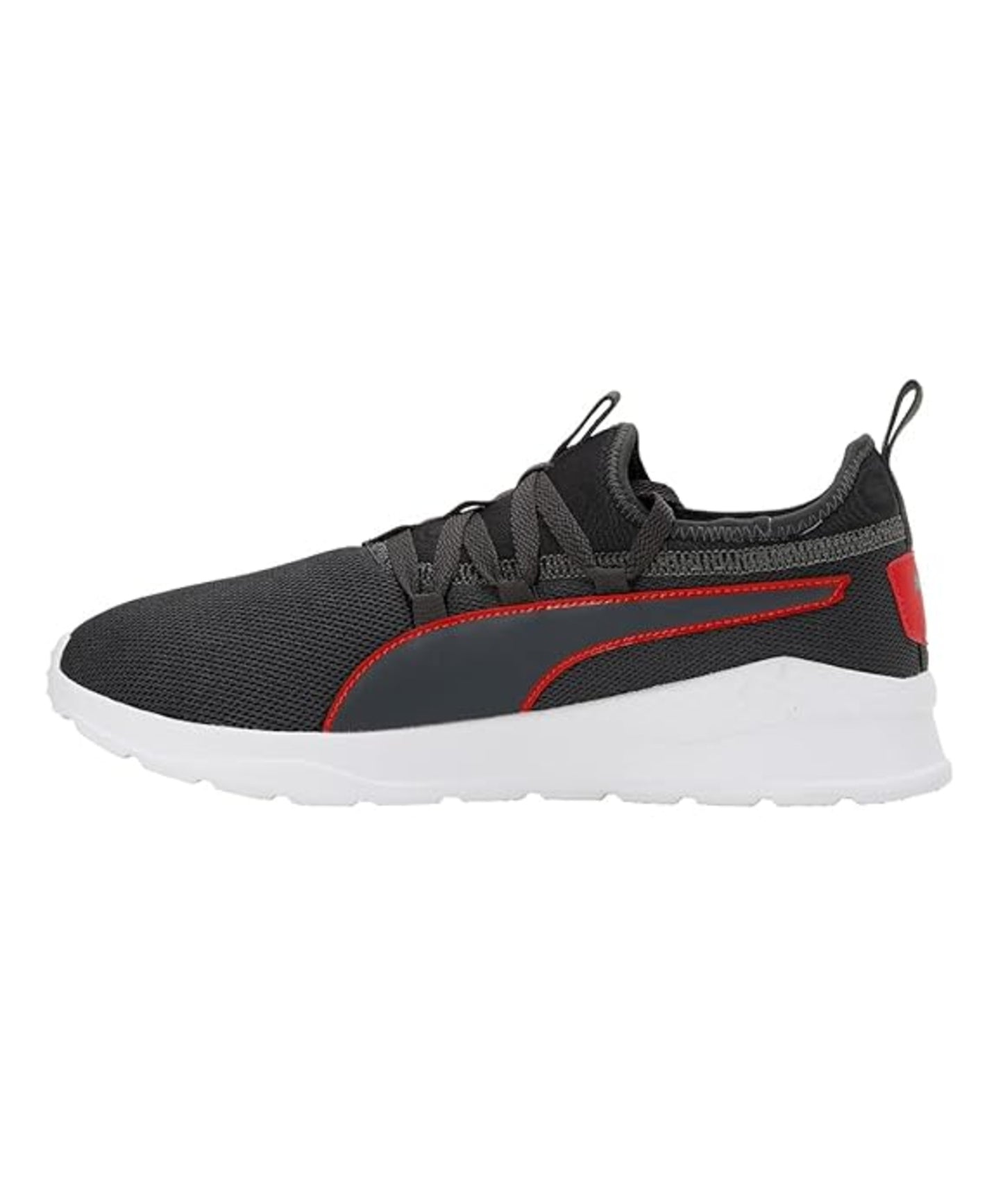 Puma Mens Manor V2, Dark Shadow-High Risk Red-White, Sneaker (39386001)