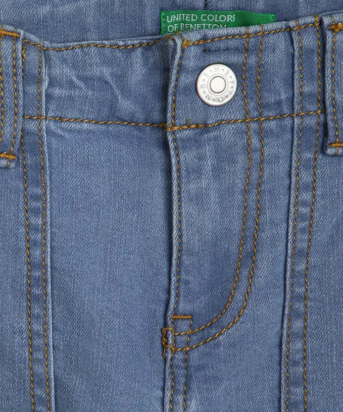 United Colors of Benetton  Baby Boys Regular Mid Rise Light Blue Jeans (Size-26)