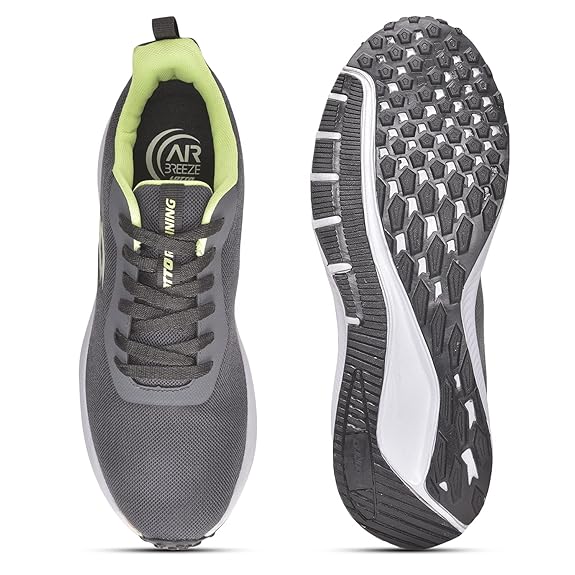 Lotto Men's Men Romana Dark Grey/Lime punch Shoes Running Shoes UK-9