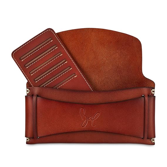 Rohit Bal Light Brown Leather Wallet with Flap for Men