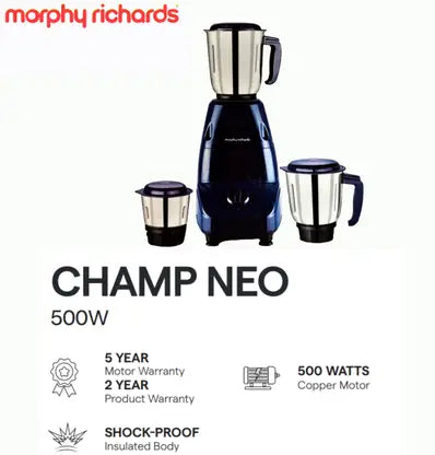 MORPHY RICHARDS CHAMP NEO 500W RENOL BLUE MIXER GRINDER