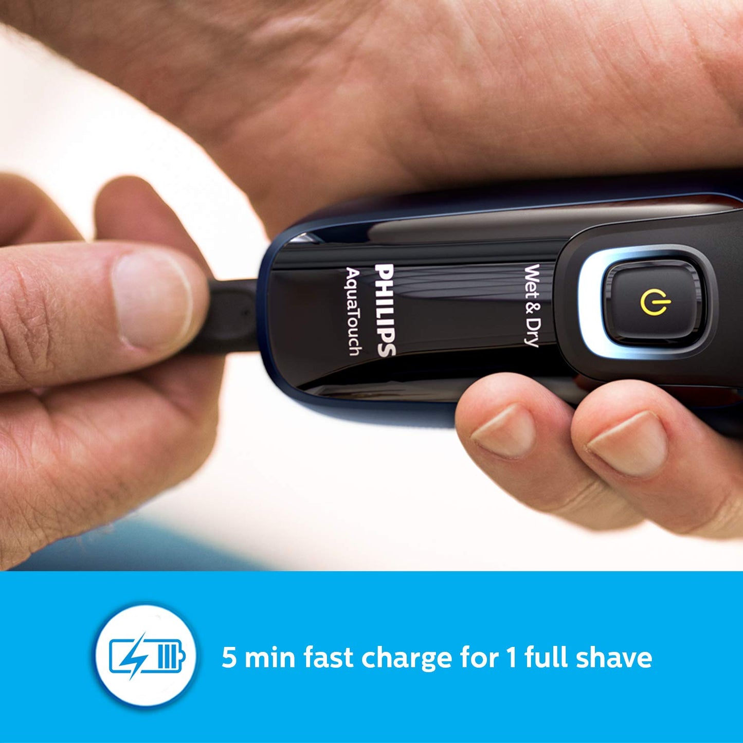 Philips Cordelss Electric Shaver S1323/45, 3D Pivot & Flex Heads, 27 Comfort Cut Blades, Fast Charge, Up to 40 Min of Shaving (Silver)