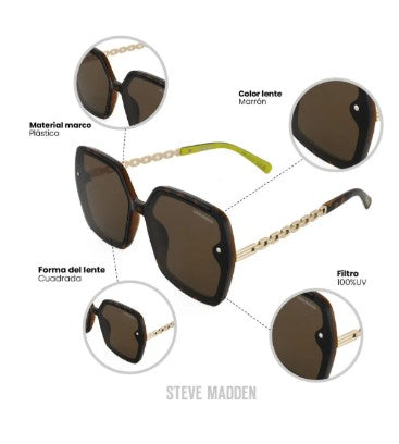Steve Madden Women Oversized Sunglasses with UV Protected Lens X17014