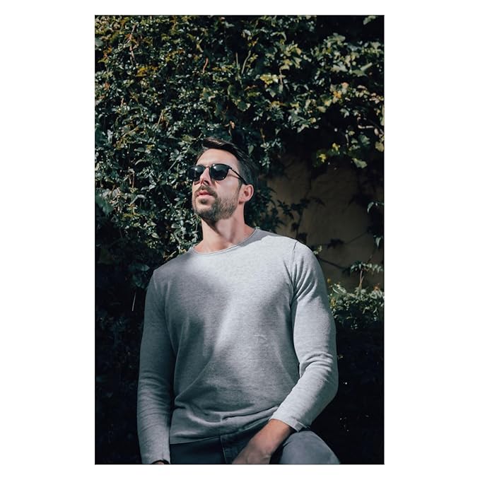 Steve Madden Men's UV Protected Grey Lens Polycarbonate Round Sunglasses - 16426945856 (X17138)