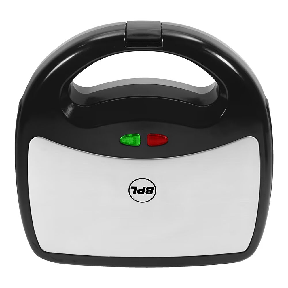 BPL MX Series 750W Sandwich Maker with Thermostatic Control, Black & Stainless Steel, (BSMS0042S)