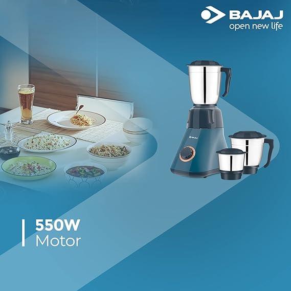 BAJAJ SPLENDORA MIXER GRINDER BLUE/COPPER
