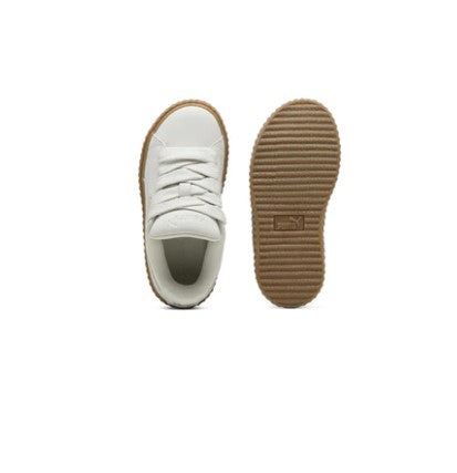 Puma Girls Creeper PHATTY Nubuck PS Warm White-Gold-Gum Sneaker - 2 UK (39986703)