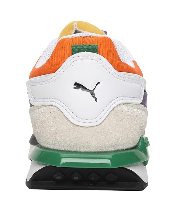 Puma Unisex Kids City Rider Electric Jr Vaporous Gray White Sneaker-3 UK (38266702)