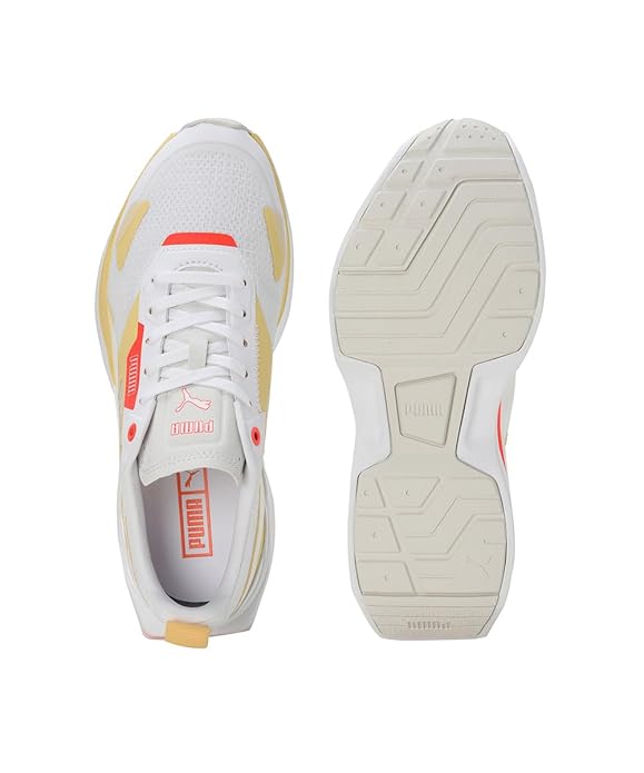 Puma Womens Kosmo Rider WNS White-Neon Sun Sneaker - 4 UK (38311310)