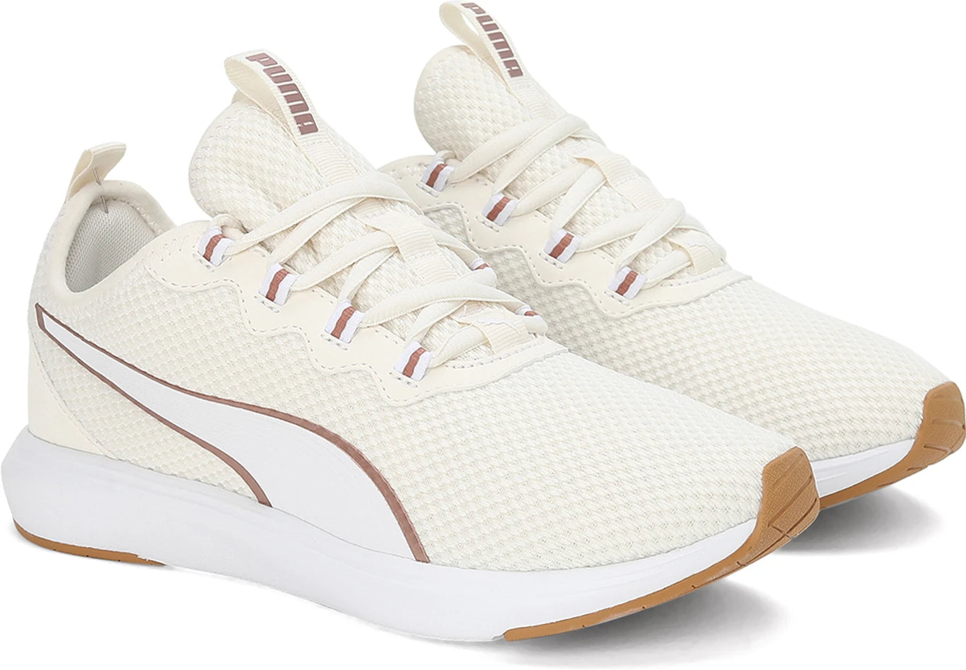 PUMA Softride Cruise 2 Sneakers For Women (Ivory White Rose Gold , 4 )