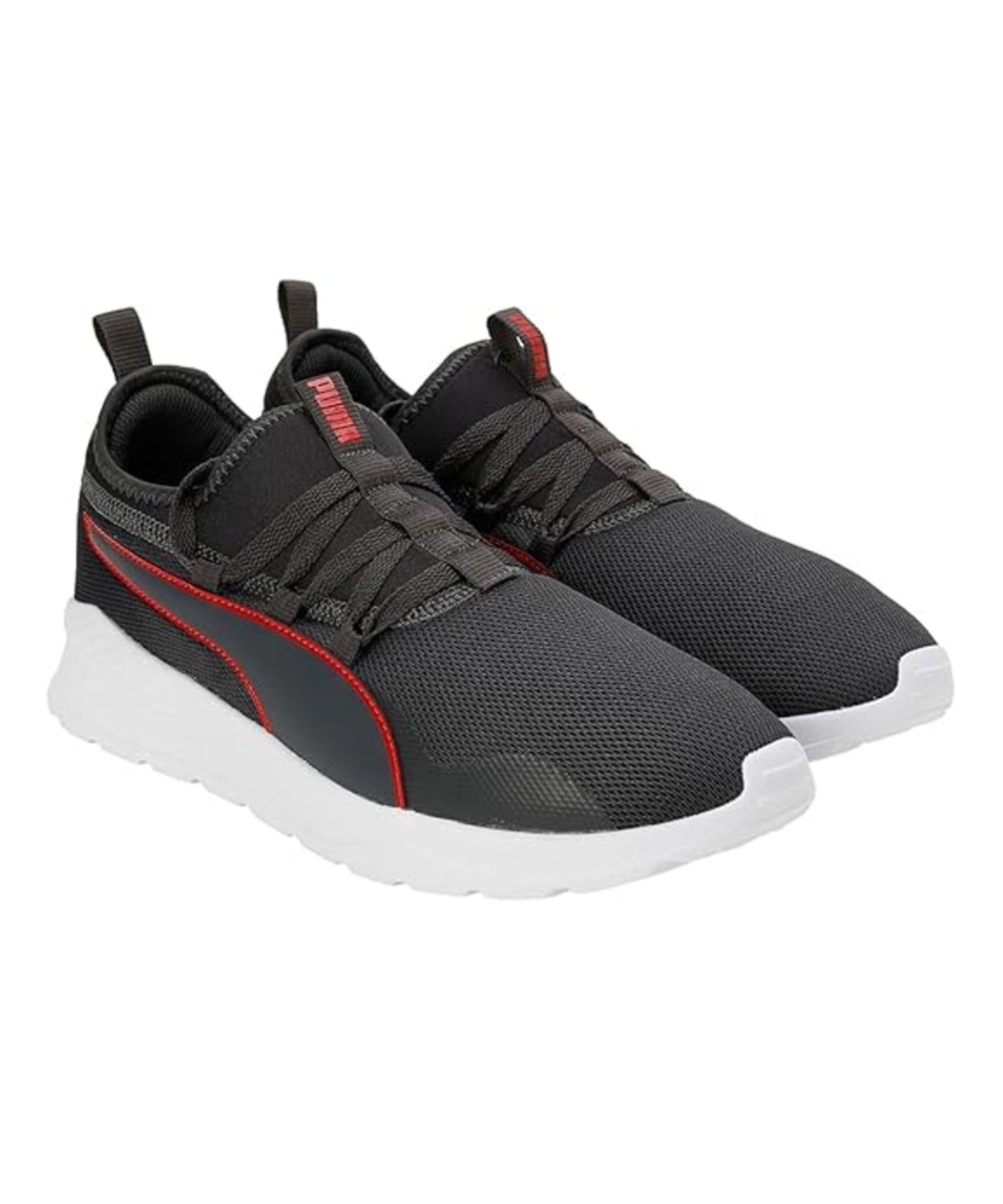 Puma Mens Manor V2, Dark Shadow-High Risk Red-White, Sneaker (39386001)