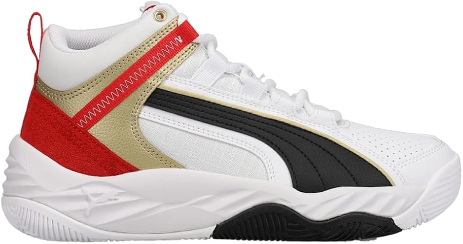PUMA Kids Boys Rebound Future Evo Lace Up Sneakers Shoes Casual (White , 3.5 UK )