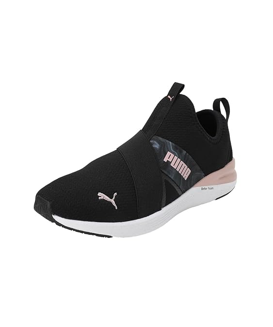 Puma Women Better Foam PRL Slip Marb Wn Running Shoe ( Black-Future Pink-White, 4 UK )