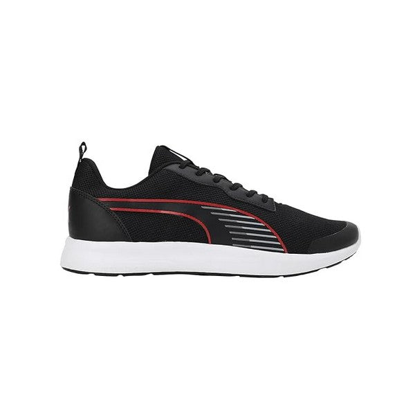 Puma Mens Rideric Black-White-Burnt Red Sneaker - 6 UK