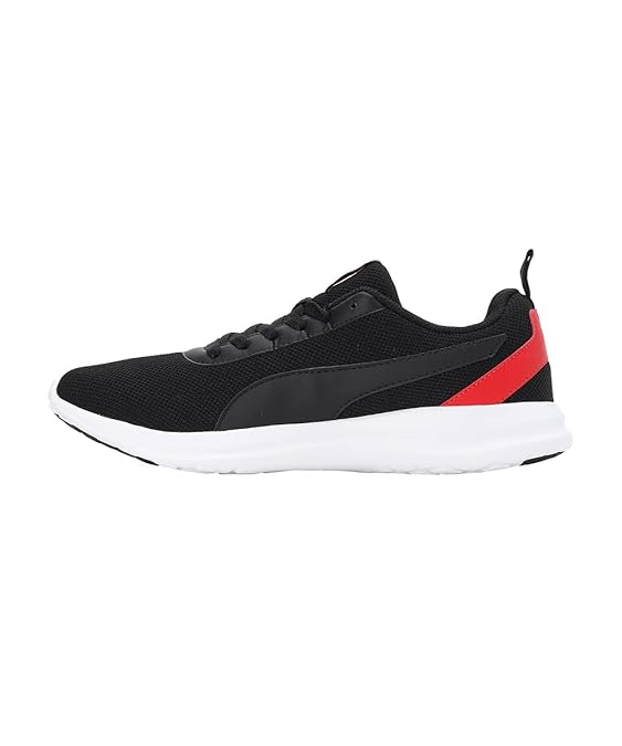 Puma Men Zelus Sneaker ( Black-High Risk Red-White , 7 )
