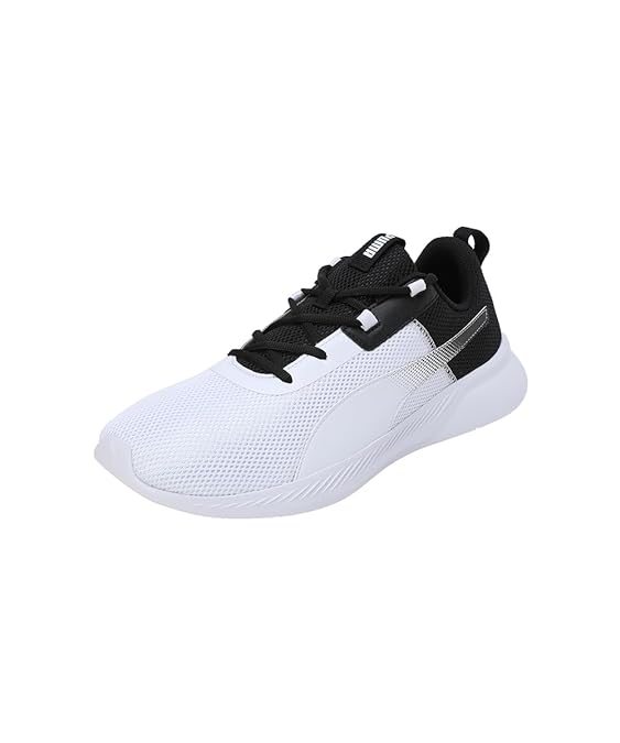 Puma Men Fast Wanderer Running Shoe ( Black-White , 11 )
