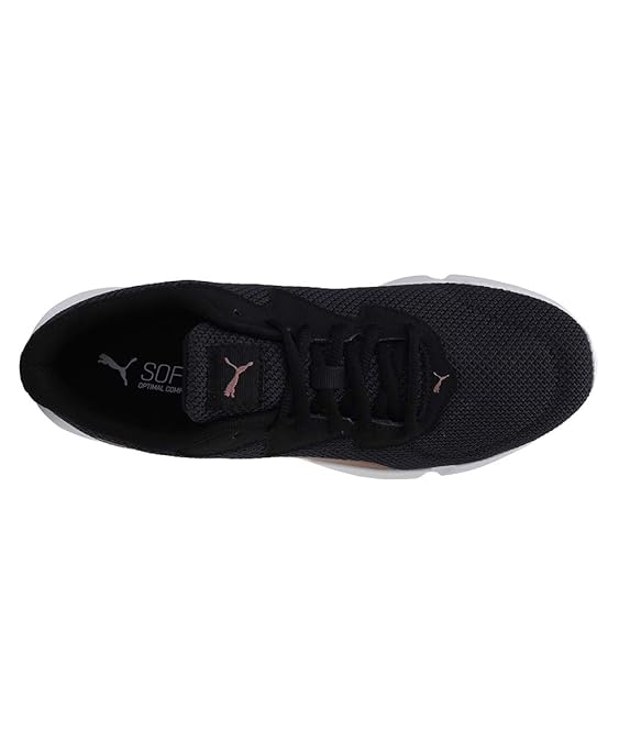 Puma Unisex Adult INTERFLEX Runner Walking Shoe (Black-Rose Gold-White , 6 )