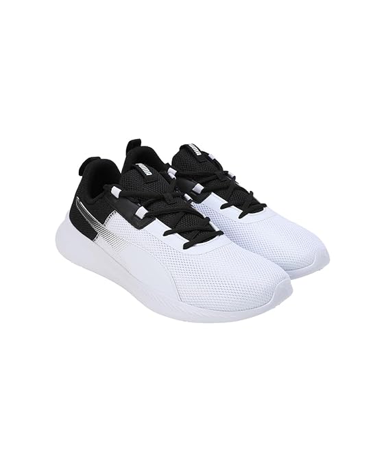 Puma Men Fast Wanderer Running Shoe ( Black-White , 11 )