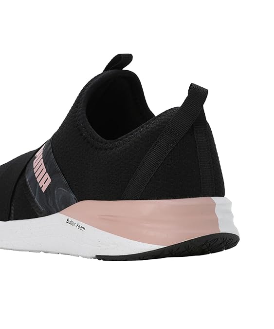 Puma Women Better Foam PRL Slip Marb Wn Running Shoe ( Black-Future Pink-White, 4 UK )