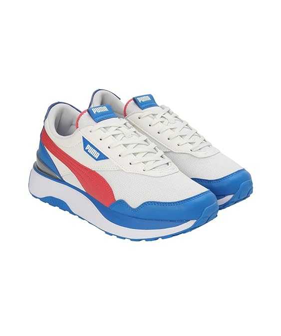 Puma Womens Cruise Rider WNS V1 Sneaker (Warm White-Electric Blush-Racing Blue , 4 UK )