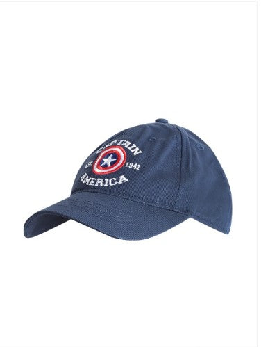 Kook N Keech Marvel Men's  Navy Blue & Red Captain America Embroidered Cotton Baseball Cap