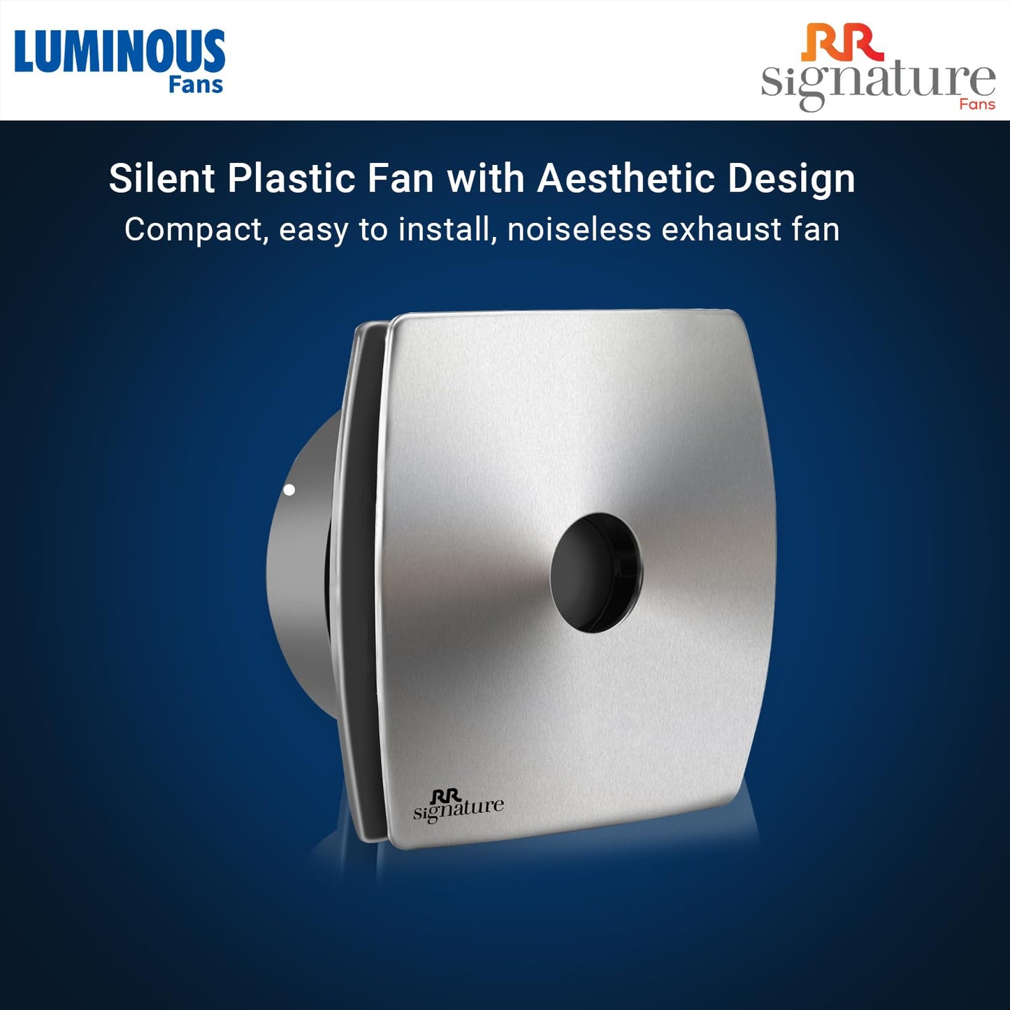RR Signature Vento Air 150 MM High Speed Exhaust Fan, Bird Guard, Exhaust Fan for Bathroom, Noiseless, Anti-Rust Blades, Robust Body, Metal Finish