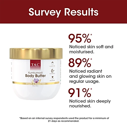 TAC - The Ayurveda Co. Kumkumadi Body Butter, 200 g (Pack of 4)