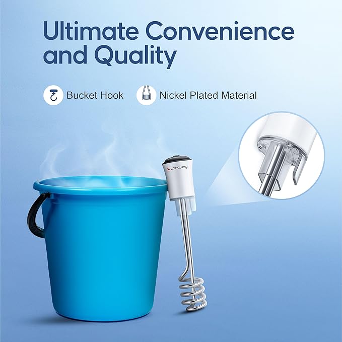 Longway LWIR01 1500 W Water Proof Immersion Heater Rod (White)