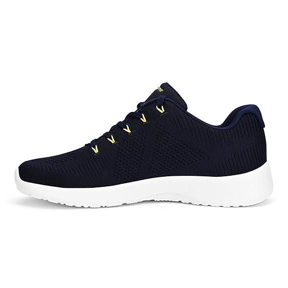 Skechers Men Dynamight Navy Lime Sneakers UK-9 (894302IDNVLM)