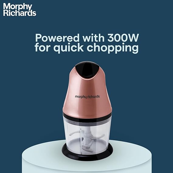 Morphy Richards 300 Watts Electric Mini Chopper, Rose Gold