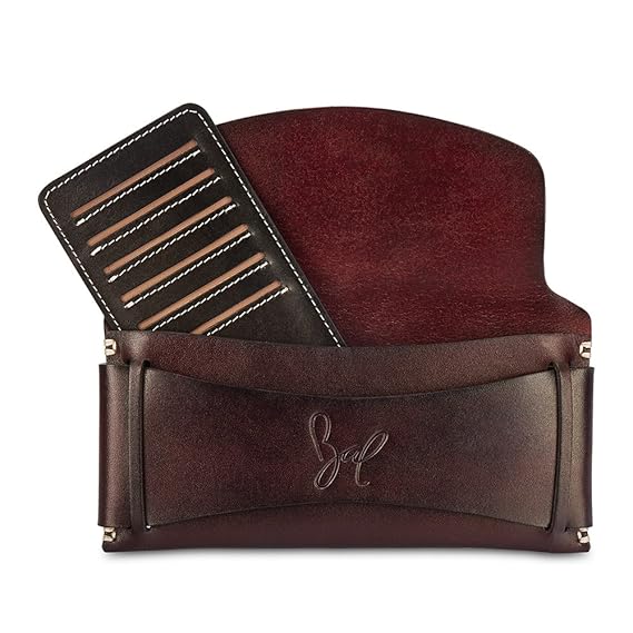 Rohit Bal Black Leather Wallet with Flap for Men